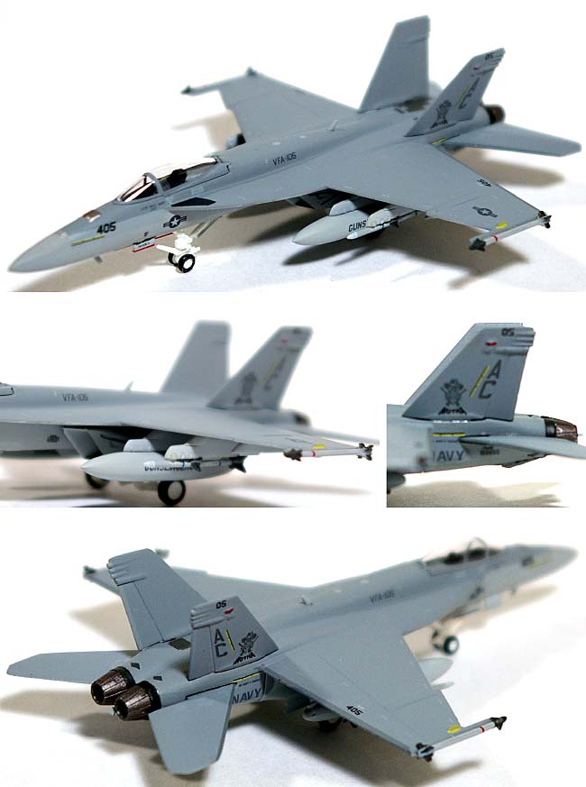 F/A-18E スーパーホーネット VFA-105 ガンスリンガーズ ラインジェット AC405 第3空母航空団 オシアナ基地 (ロービジ) 完成品 (ホーガンウイングス M-SERIES No.6306) 商品画像_1