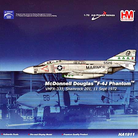 F-4J ファントム 2 VMFA-333 シャムロック 201 完成品 (ホビーマスター 1/72 エアパワー シリーズ （ジェット） No.HA1911) 商品画像