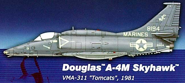 A-4M スカイホーク VMA-311 トムキャッツ 1981年 完成品 (ホビーマスター 1/72 エアパワー シリーズ （ジェット） No.HA1412) 商品画像_1