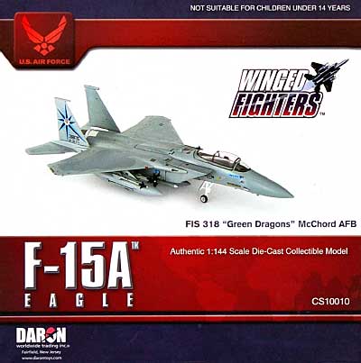 F-15A イーグル アメリカ空軍 第318戦闘要撃飛行隊 25AD ADTAC グリーンドラゴンズ 完成品 (ダロン ウイングド ファイターズ No.CS10010) 商品画像