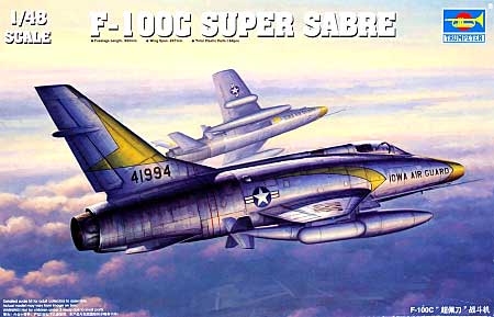 アメリカ空軍 F-100C スーパーセイバー プラモデル (トランペッター 1/48 エアクラフトシリーズ No.02838) 商品画像