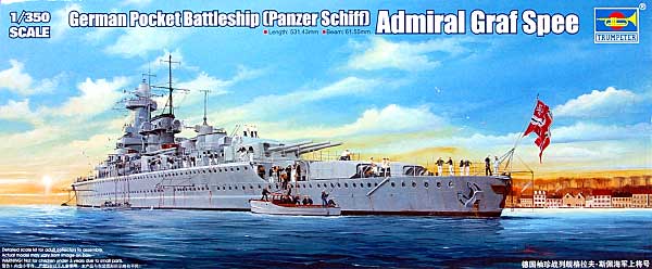 ドイツ海軍 ポケット戦艦 アドミラル・グラーフ・シュペー プラモデル (トランペッター 1/350 艦船シリーズ No.05316) 商品画像