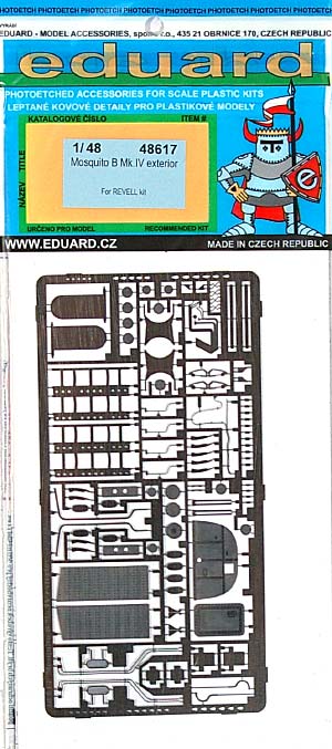 デハビランド モスキート B Mk.4用 エクステリア エッチング (エデュアルド 1/48 エアクラフト用 エッチング （48-×） No.48-617) 商品画像