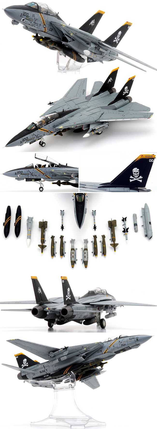 F-14B トムキャット VF-103 ジョリーロジャース AA100 (2004年) 完成品 (センチュリー ウイングス 1/72 ダイキャストモデル エアプレーン No.714144) 商品画像_1
