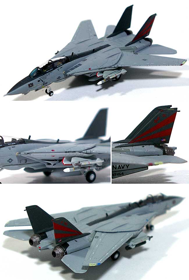 F-14A トムキャット アメリカ海軍 VF-154 ブラックナイツ NF101 COバード CV-63 USS キティホーク (2003年頃) 完成品 (ホーガンウイングス M-SERIES No.6603) 商品画像_1