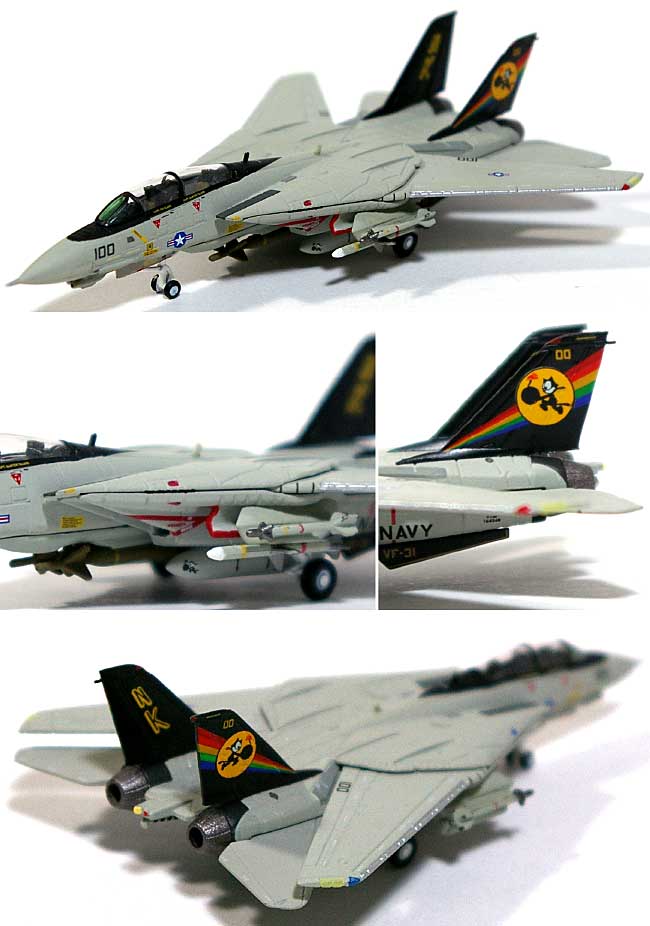 F-14D トムキャット VF-31 トムキャッターズ NK100 CAGバード CVN-72 USS エイブラハム・リンカーン (1998年頃) 完成品 (ホーガンウイングス M-SERIES No.6689) 商品画像_1