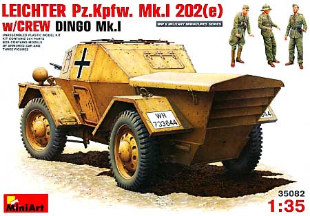 ディンゴ Mk1 (Pz.Kpfw.Mk.1 202e) (フィギュア3体入) プラモデル (ミニアート 1/35 WW2 ミリタリーミニチュア No.35082) 商品画像