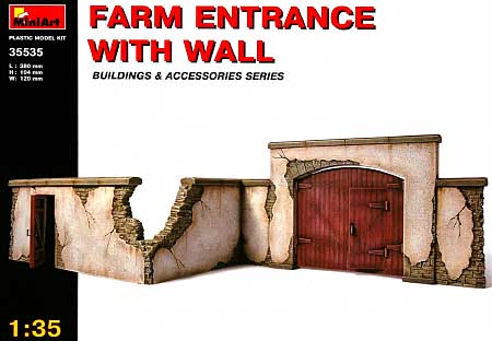 農場の門と壁 プラモデル (ミニアート 1/35 ビルディング＆アクセサリー シリーズ No.35535) 商品画像