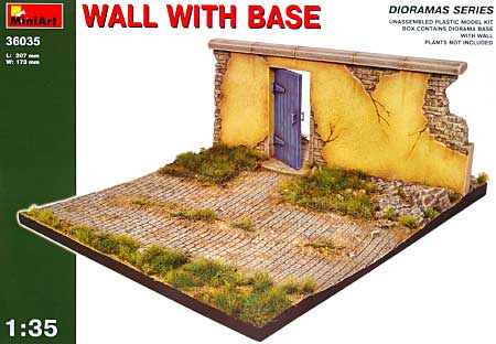 ジオラマベース 35 (壁と石畳) プラモデル (ミニアート 1/35 ダイオラマシリーズ No.36035) 商品画像