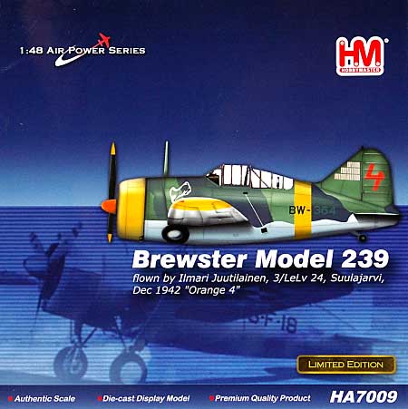 B-239 バッファロー ブルーステル フィンランド空軍 完成品 (ホビーマスター 1/48 エアパワー シリーズ （レシプロ） No.HA7009) 商品画像