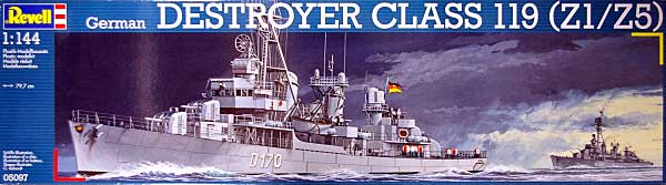 西ドイツ海軍 Z級駆逐艦 (Z1/Z5) プラモデル (レベル 1/144 艦船モデル No.05097) 商品画像