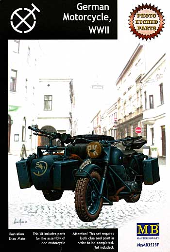 ドイツ BMW R75 軍用サイドカー (エッチングパーツ付) プラモデル (マスターボックス 1/35 ミリタリーミニチュア No.MB3528F) 商品画像