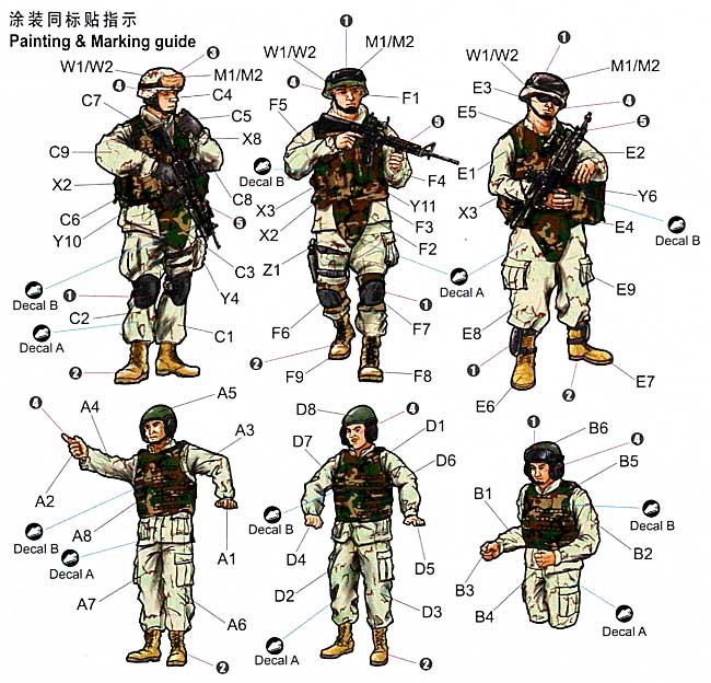 現用アメリカ陸軍 歩兵 & 車輌搭乗員セット プラモデル (トランペッター 1/35 ＡＦＶシリーズ No.00424) 商品画像_1