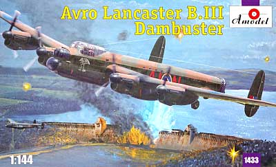 アブロ・ランカスターB.3 スペシャル　ダムバスター プラモデル (Aモデル 1/144 航空機モデル No.1433) 商品画像