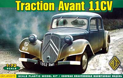 フランス シトロエン 11CV スタッフカー プラモデル (エース 1/72 ミリタリー No.72273) 商品画像