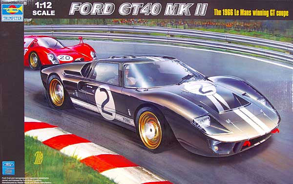 フォード GT40 Mk.2 1966年 ル・マン24時間レース 優勝車 プラモデル (トランペッター 1/12 カーモデル No.05403) 商品画像