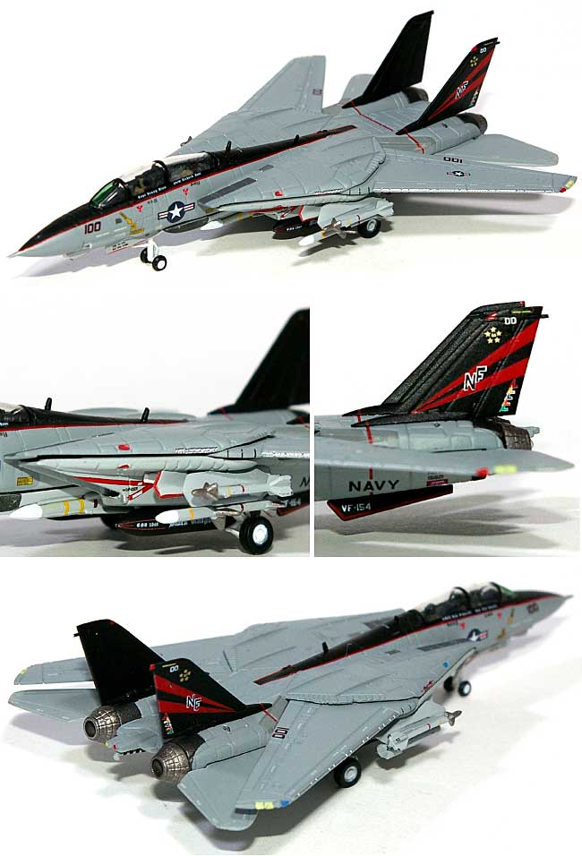 F-14A トムキャット アメリカ海軍 VF-154 ブラックナイツ NF100 50th Annv. 完成品 (ホーガンウイングス M-SERIES No.6900) 商品画像_1