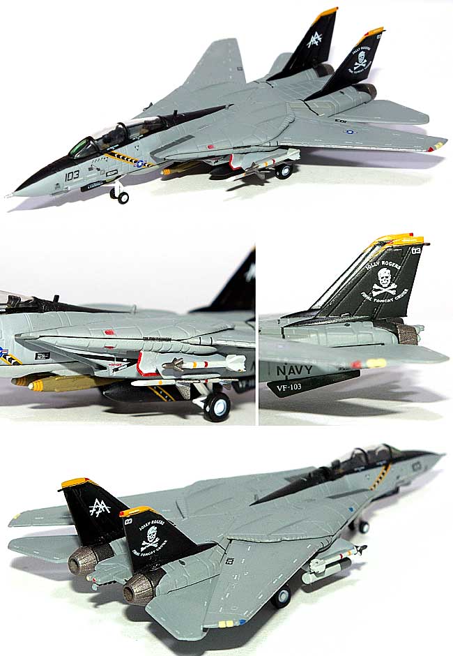 F-14B トムキャット アメリカ海軍 VF-103 ジョリーロジャース ラストクルーズ 完成品 (ホーガンウイングス M-SERIES No.6665) 商品画像_1