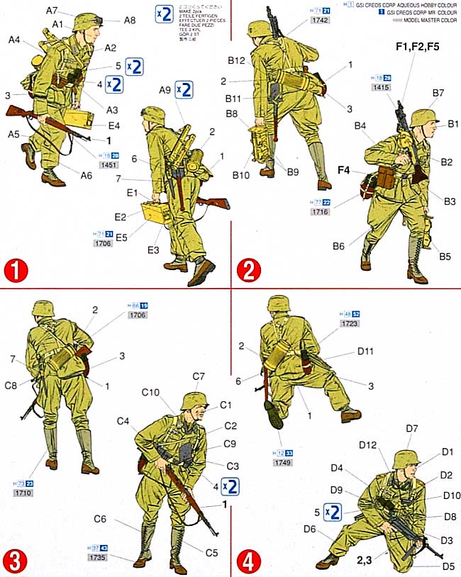 ドイツ アフリカ軍団 歩兵 プラモデル (ドラゴン 1/35 '39-45' Series No.6138) 商品画像_1