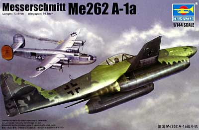 メッサーシュミット Me262 A-1a プラモデル (トランペッター 1/144 エアクラフトシリーズ No.01319) 商品画像
