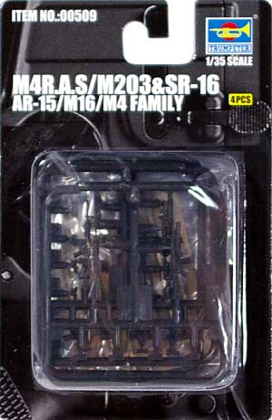 M4 R.A.S/M203 & SR-16 AR-15/M16/M4ファミリー プラモデル (トランペッター 1/35 ウェポンシリーズ No.00509) 商品画像