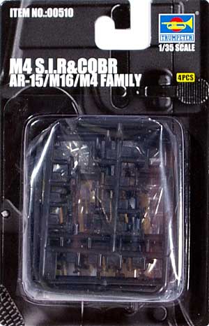 M4 S.I.R & COBR AR-15/M16/M4 ファミリー プラモデル (トランペッター 1/35 ウェポンシリーズ No.00510) 商品画像