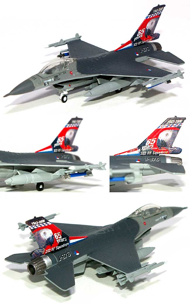 F-16A MLU ファイティングファルコン オランダ空軍 第322飛行隊 ポリー パロット 65周年記念塗装 完成品 (ヘルパ herpa Wings （ヘルパ ウイングス） No.552974) 商品画像_1