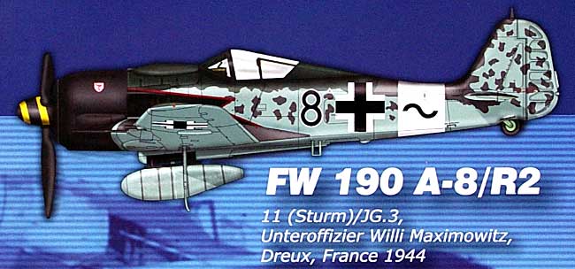 フォッケウルフ Fw190A-8/R2 フランス 1944 完成品 (ホビーマスター 1/48 エアパワー シリーズ （レシプロ） No.HA7404) 商品画像_1