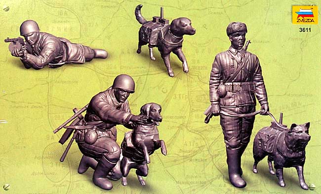 ソビエト タンクハンターフィギュア w/地雷犬 プラモデル (ズベズダ 1/35 ミリタリー No.3611) 商品画像_1