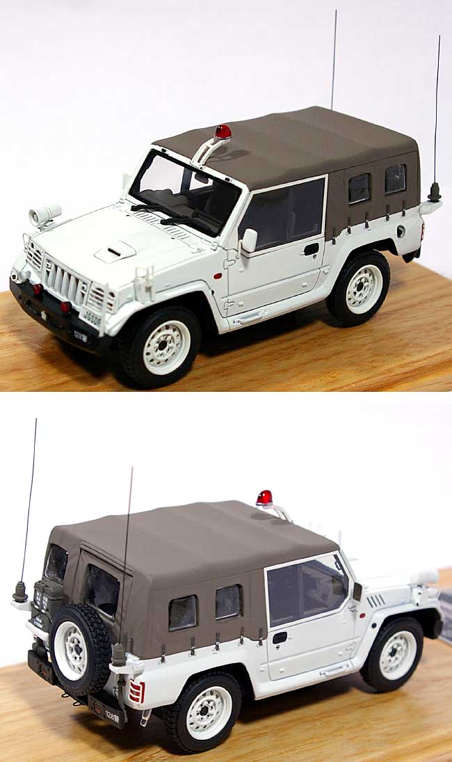 陸上自衛隊 1/2ｔ小型トラック (1996) 第128地区警務隊 完成品 (モノクローム 1/43 AFV 完成品モデル No.J001PF) 商品画像_1