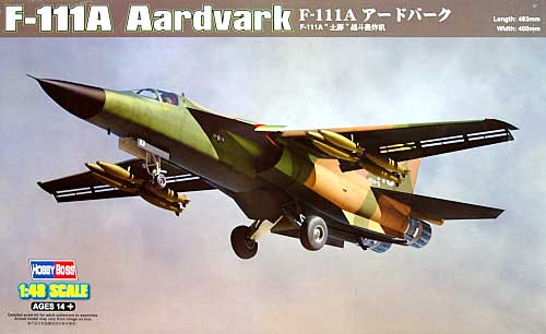 F-111A アードバーグ プラモデル (ホビーボス 1/48 エアクラフト プラモデル No.80348) 商品画像