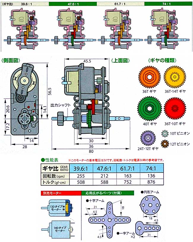 4速 パワーギヤボックス HE ギヤボックス (タミヤ テクニクラフトシリーズ No.72007) 商品画像_2