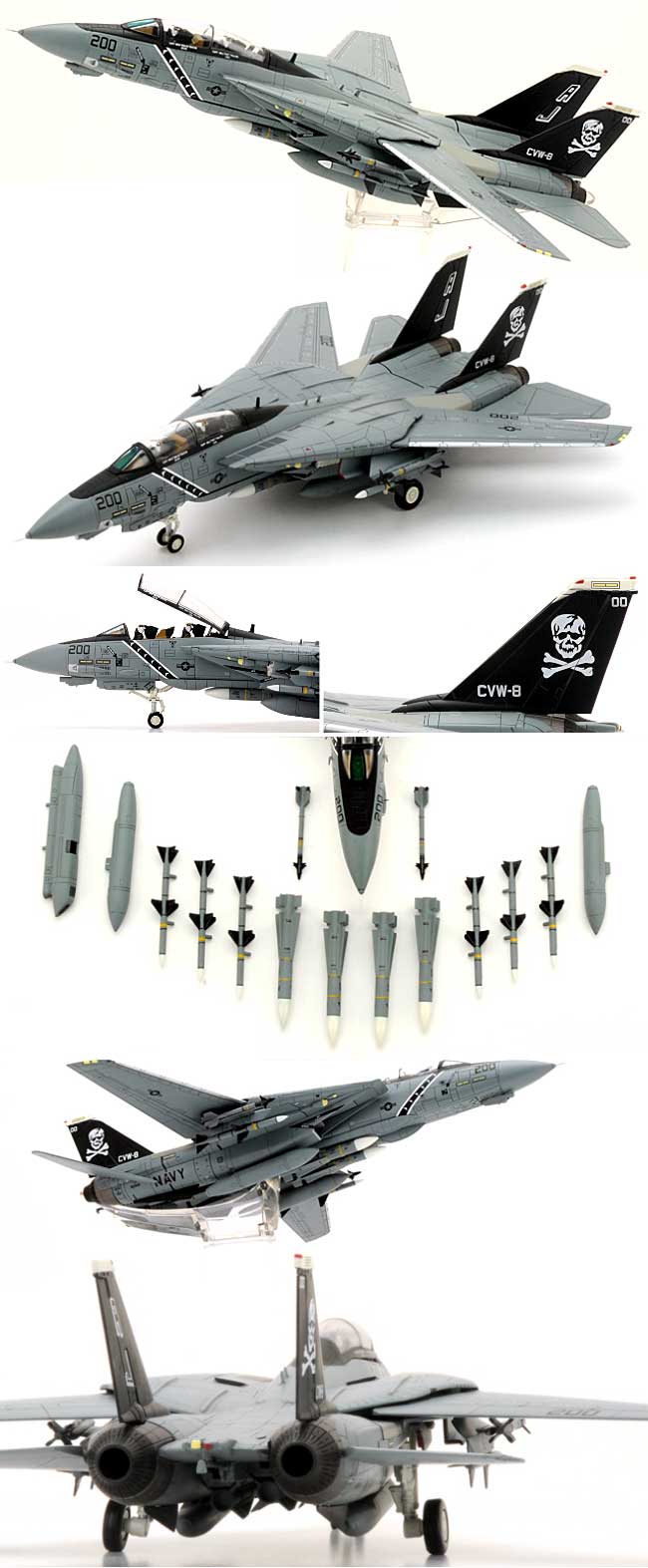 F-14A トムキャット アメリカ海軍 VF-84 ジョリーロジャース AJ200 (1991) 完成品 (センチュリー ウイングス 1/72 ダイキャストモデル エアプレーン No.729025) 商品画像_1