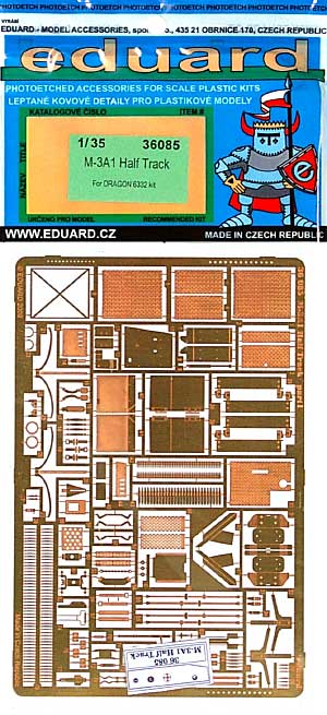 M3A1 ハーフトラック 用 エッチングパーツ エッチング (エデュアルド 1/35 AFV用 エッチング （36-×・35-×） No.36-085) 商品画像