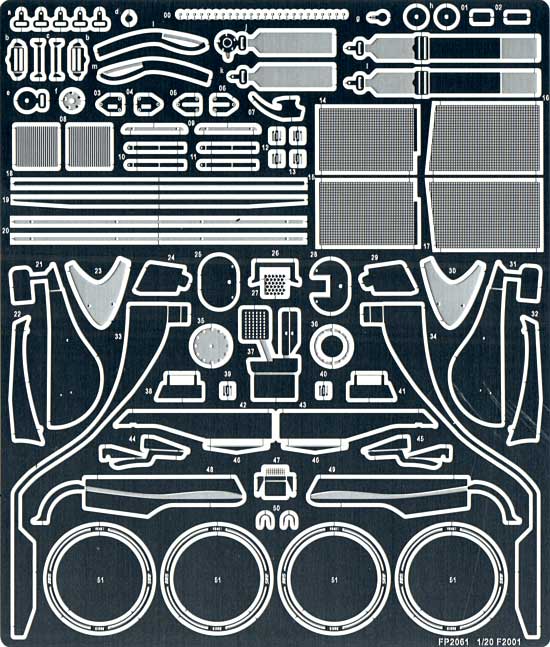 フェラーリ F2001 グレードアップパーツ エッチング (スタジオ27 F-1 ディテールアップパーツ No.FP2061) 商品画像_1