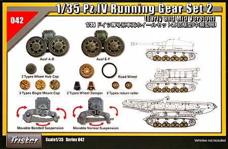 4号戦車/派生車輌 初期・後期型 転輪セット 2 プラモデル (トライスターモデル 1/35 ミリタリー No.35042) 商品画像