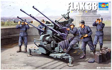 ドイツ軍 Flak38 2cm 4連高射機関砲 プラモデル (トランペッター 1/35 AFVシリーズ No.02309) 商品画像