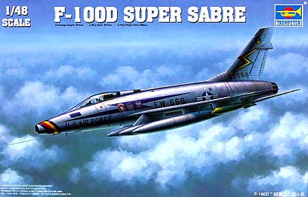 F-100D スーパーセイバー プラモデル (トランペッター 1/48 エアクラフト プラモデル No.02839) 商品画像