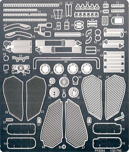 フェラーリ F60 グレードアップパーツ エッチング (スタジオ27 F-1 ディテールアップパーツ No.FP2064) 商品画像_1