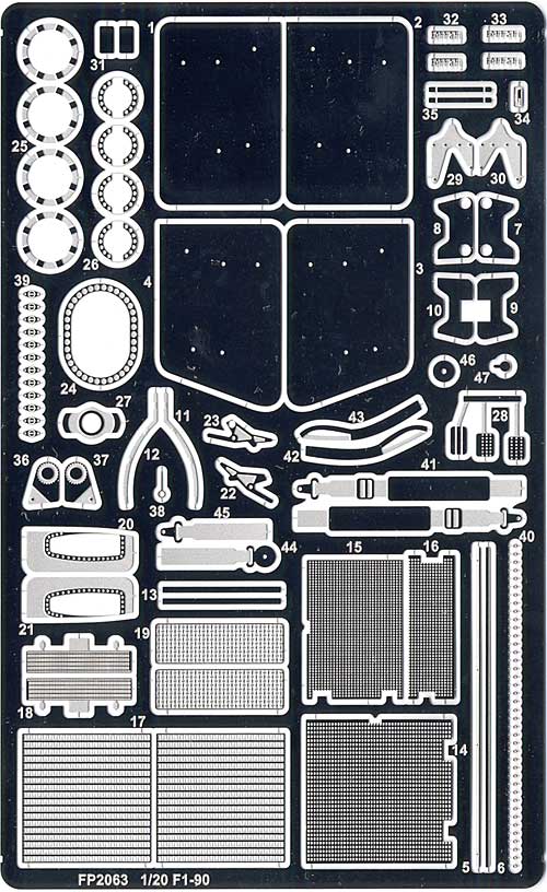 フェラーリ F1 90 グレードアップパーツ エッチング (スタジオ27 F-1 ディテールアップパーツ No.FP2063) 商品画像_1