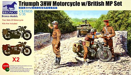 イギリス トライアンフ 3HW型 オートバイ w/イギリス MP プラモデル (ブロンコモデル 1/35 AFVモデル No.CB35035) 商品画像