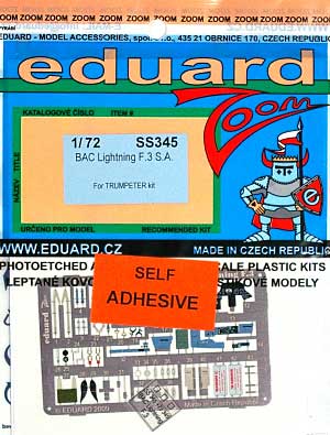 BAC ライトニング F.3 計器盤・シートベルト エッチングパーツ エッチング (エデュアルド 1/72 エアクラフト用 カラーエッチング ズーム （SS-×） No.SS-345) 商品画像