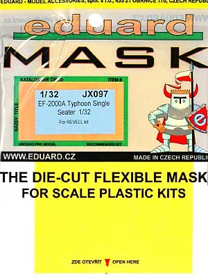 EF-2000A ユーロファイター タイフーン 単座型用 マスキングシート (レベル対応) マスキングシート (エデュアルド 1/32 エアクラフト用 エデュアルド マスク （JX-×） No.JX-097) 商品画像