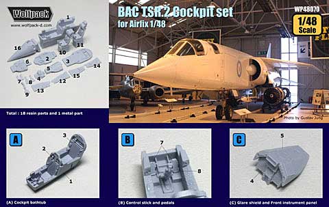 TSR-2 コクピットセット (w/MB Mk.8 イジェクションシート) (エアフィックス対応) レジン (ウルフパック 1/48 レジンアップデート コンバージョンセット (WP) No.48070) 商品画像_2