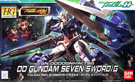 GN-0000GNHW/7SG ダブルオーガンダム セブンソード/G プラモデル (バンダイ HG ガンダム00 No.061) 商品画像