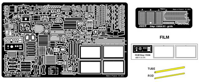 ドイツ シュタイヤー 1500 A/01 兵員輸送車用 基本セット (タミヤ対応) エッチング (アベール 1/35 AFV用エッチングパーツ No.35076) 商品画像_2