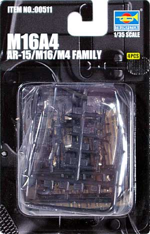 M16A4 (AR-15/M16/M4 ファミリー) プラモデル (トランペッター 1/35 ウェポンシリーズ No.00511) 商品画像