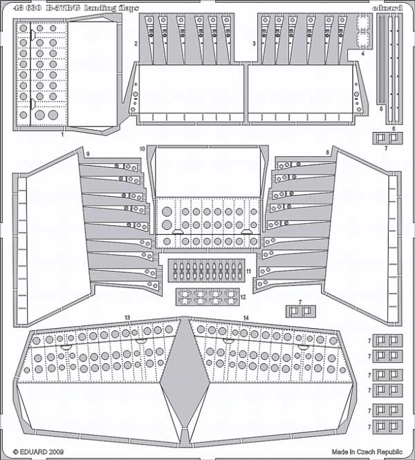 B-57B/G キャンベラ フラップ エッチング (エデュアルド 1/48 エアクラフト用 エッチング （48-×） No.48-630) 商品画像_1