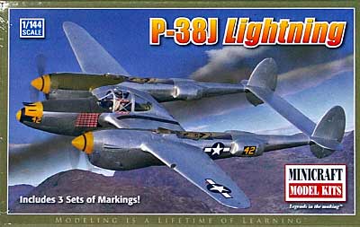 P-38J ライトニング プラモデル (ミニクラフト 1/144 軍用機プラスチックモデルキット No.14617) 商品画像