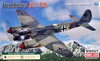 ユンカース Ju88A プラモデル (ミニクラフト 1/144 軍用機プラスチックモデルキット No.14618) 商品画像